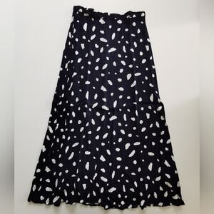 Aritizia Wilfred Navy And White Print Skirt